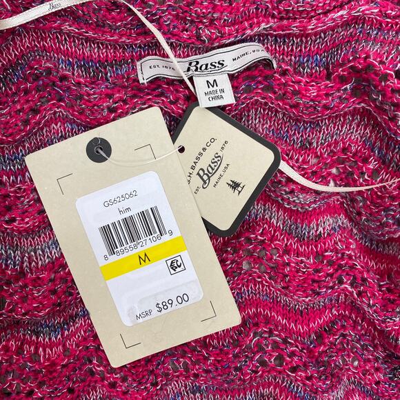 G.H. Bass Red Sleeveless Longline Open Front Drape Cardigan  Medium NEW NWT - Picture 8 of 9